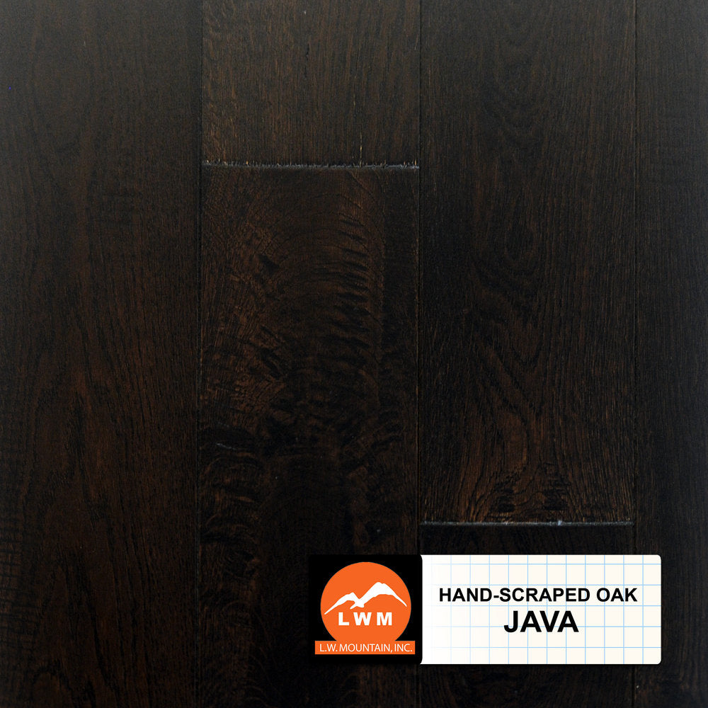 Java Scraped Oak Baseboard LW MOUNTAIN: Java Handscraped Oak – Dearborn Carpet